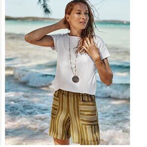 j. jill Linen & Rayon Cuffed Shorts Size Medium